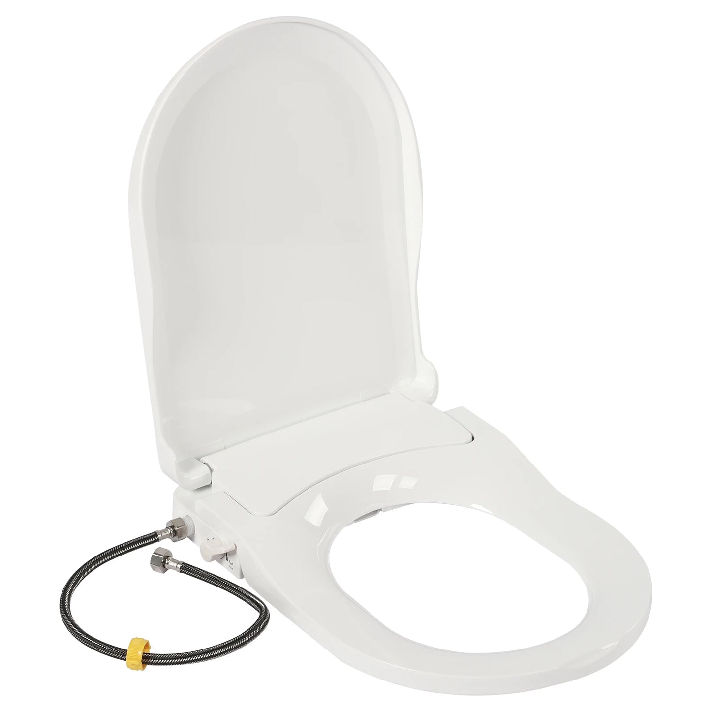 Non-Electric Bidet Seat With Dual Nozzles For Elongated Toilets
