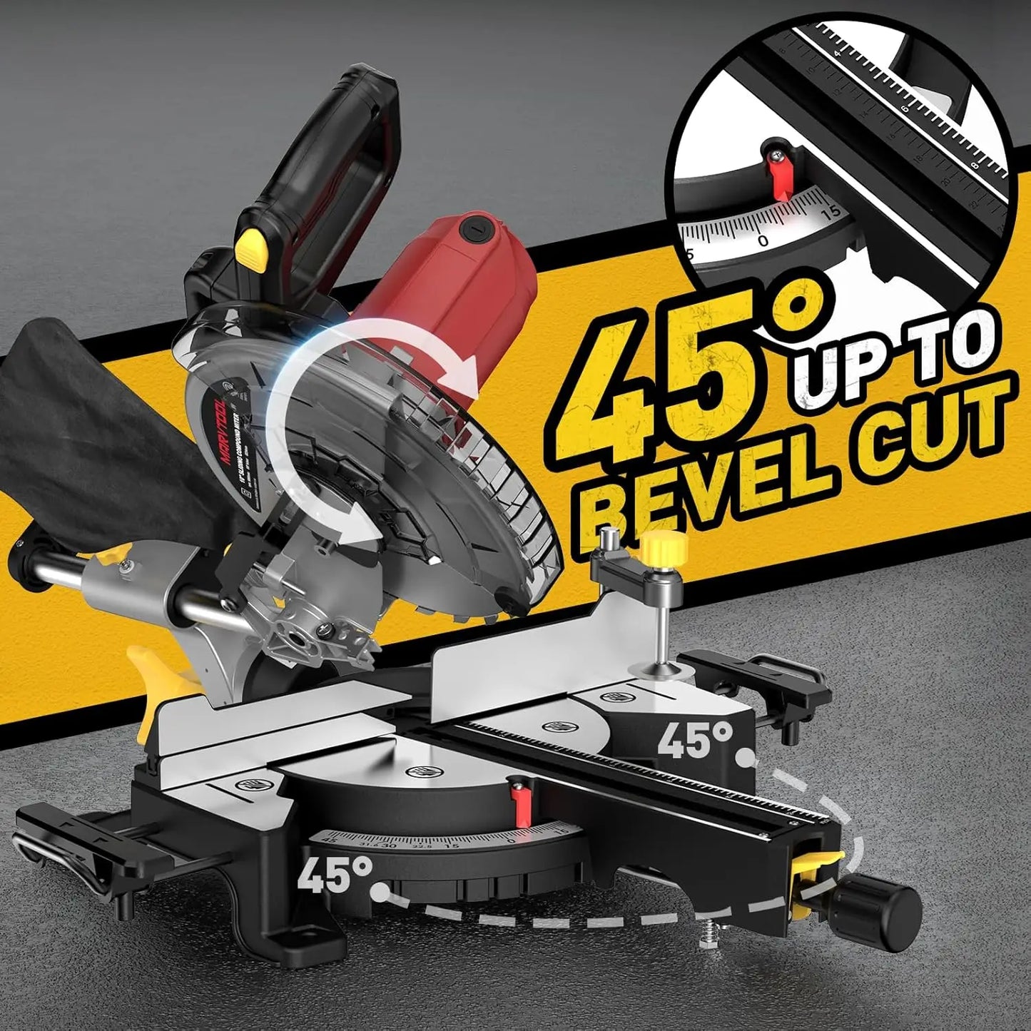 Marvtool Compound Sliding Miter Saw 5 Amp 36 Tooth Blade