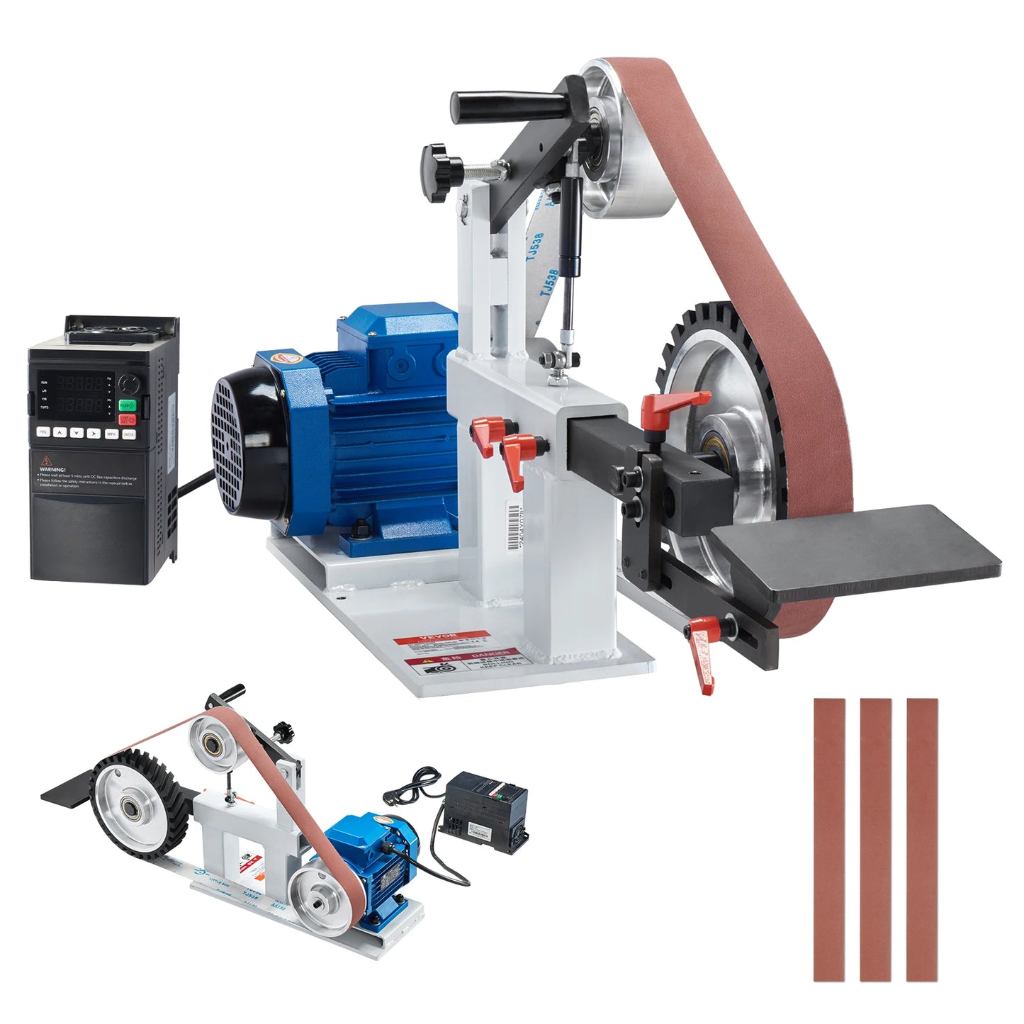 SucceBuy Belt Grinder Sander 1500W Variable Speed Polishing Machine
