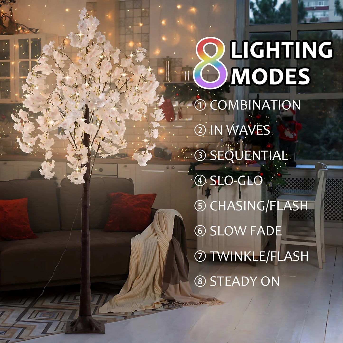 Cherry Blossom Tree Light 6ft Indoor LED With 450 LEDs