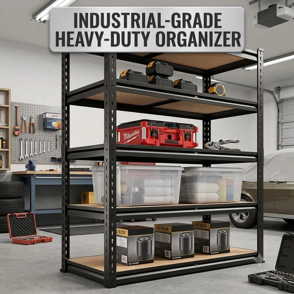 Heavy Duty Metal Adjustable Storage Shelving Rack With MDF Boards