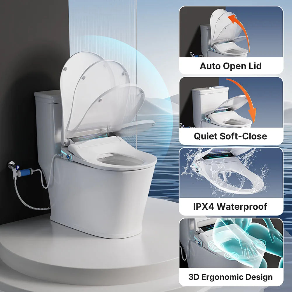 SANYIPACE Heated Bidet Toilet Seat With Warm Water Wash