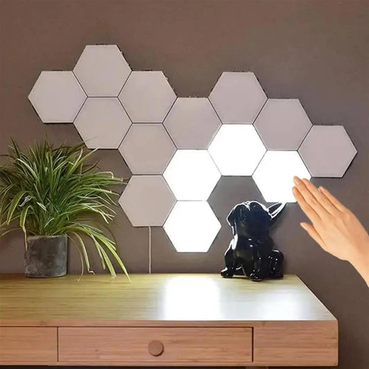 Hexagonal Touch LED Wall Lamp Splicable for Smart Home 110V