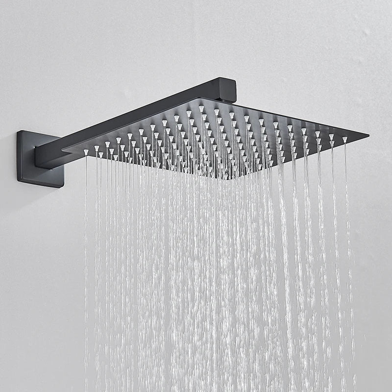 Quyanre Concealed Shower System With Tub Spout Rainfall Faucet
