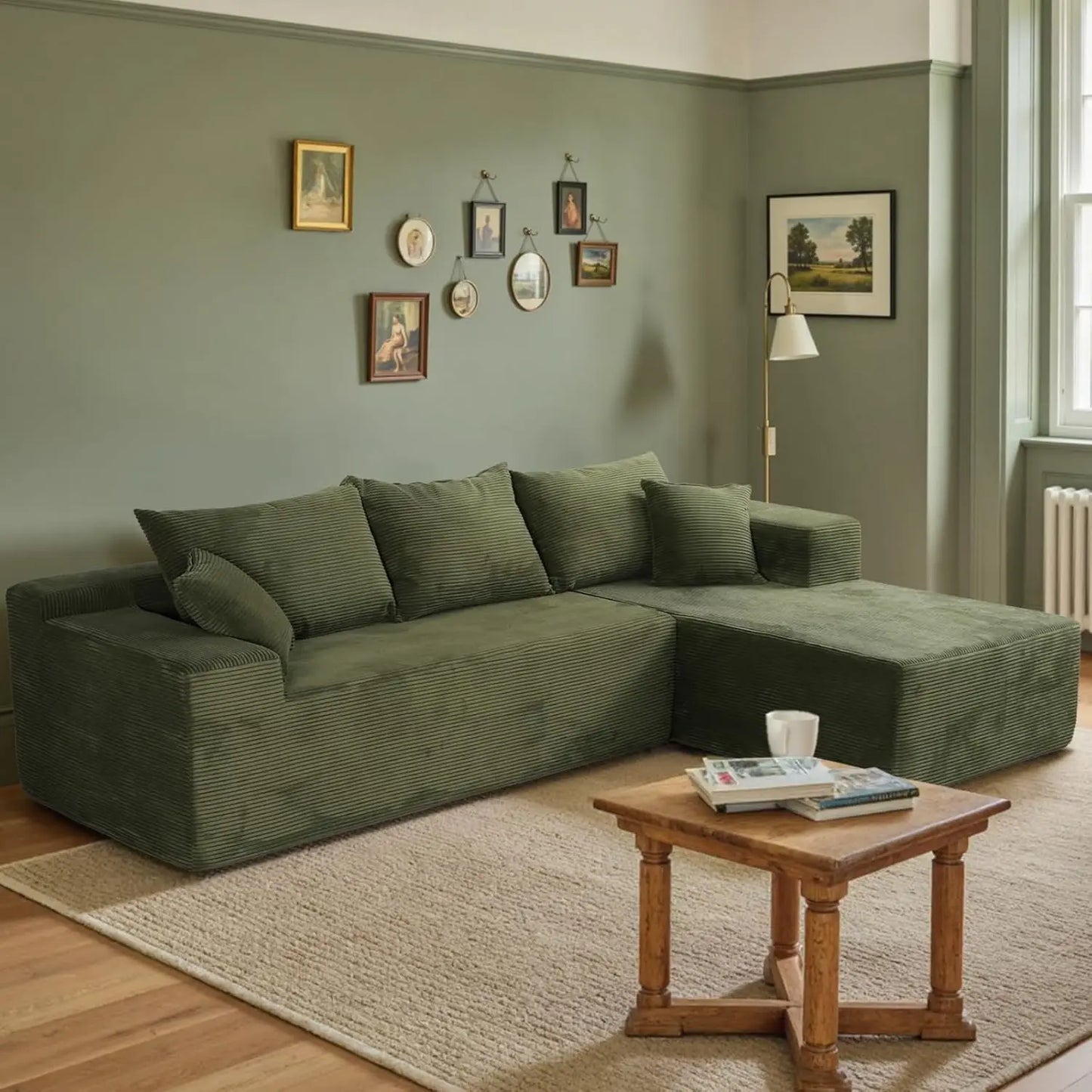 Modern L Shaped Sectional Sofa With Chaise For Living Room