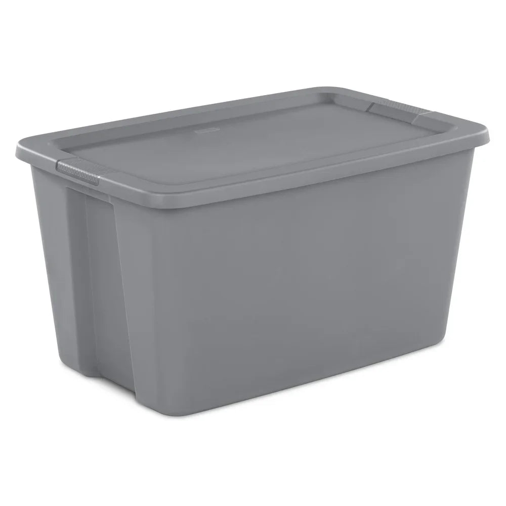 Stackable Storage Bin with Lid and Integrated Handles
