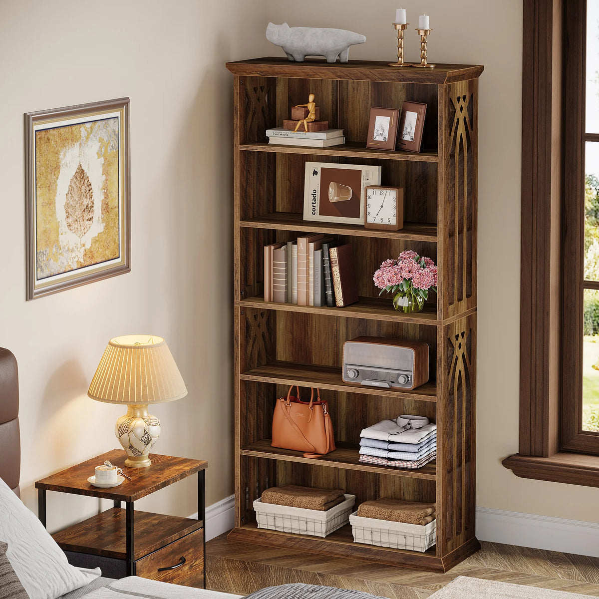 Tribesigns 6-Tier Freestanding Bookshelf Display Bookcase
