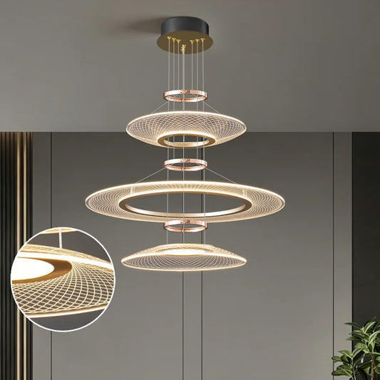 Yingxuan LED Acrylic Pendant Chandelier for Living Room Dining