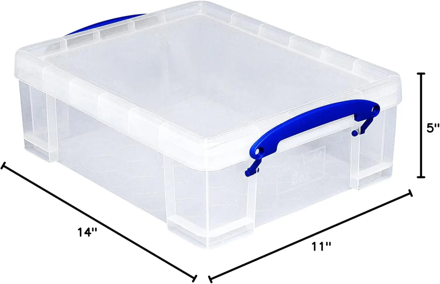 XMSJ Clear Plastic Storage Bins Stackable Organization Totes 2 Pack