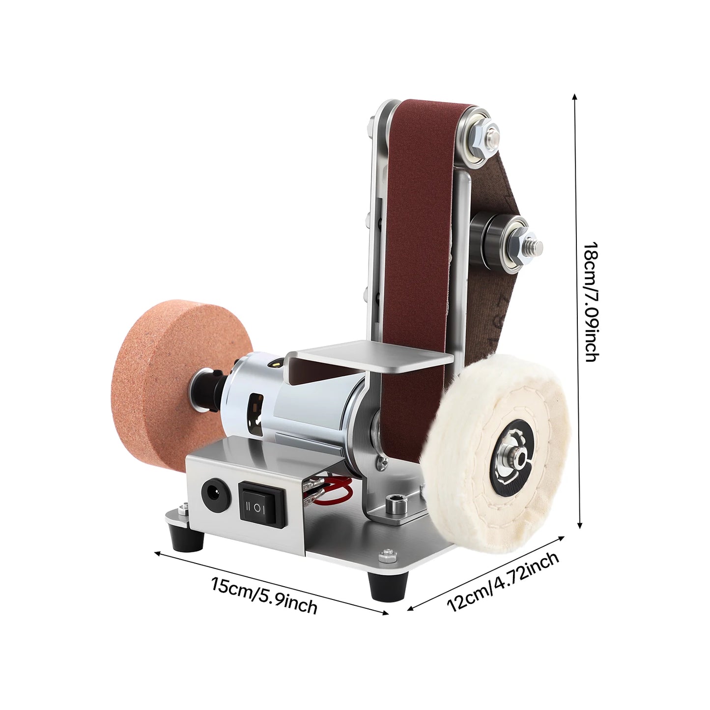 Mini Belt Sander 7 Speed Adjustable 4000 9000rpm DIY Woodworking