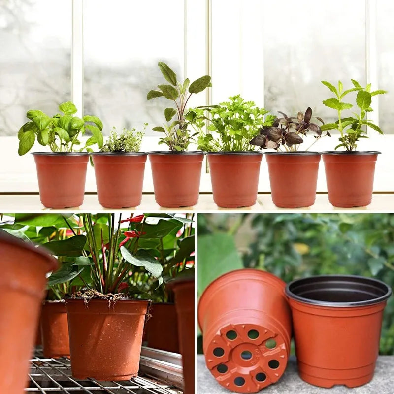 Plastic Nursery Pots Seedling Cups For Home Garden Plants