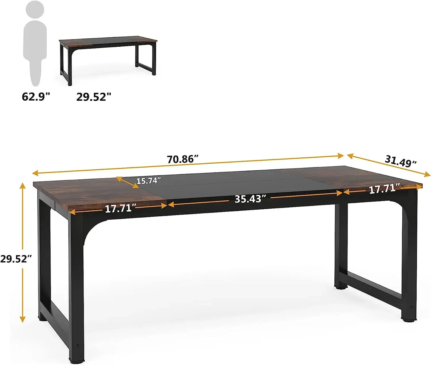 Tribesigns Modern Computer Desk For Home Office Workstation