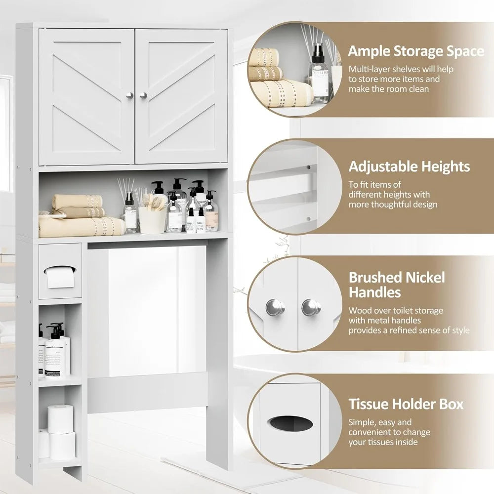 Over Toilet Storage Cabinet With Toilet Paper Holder
