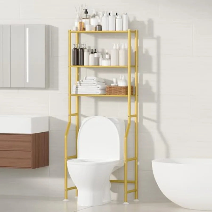 Three-Tier Over-The-Toilet Storage Shelf Freestanding Bathroom Organizer