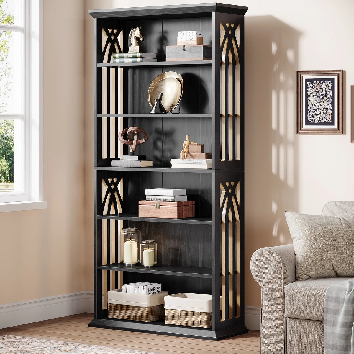Tribesigns 6-Tier Freestanding Bookshelf Display Bookcase