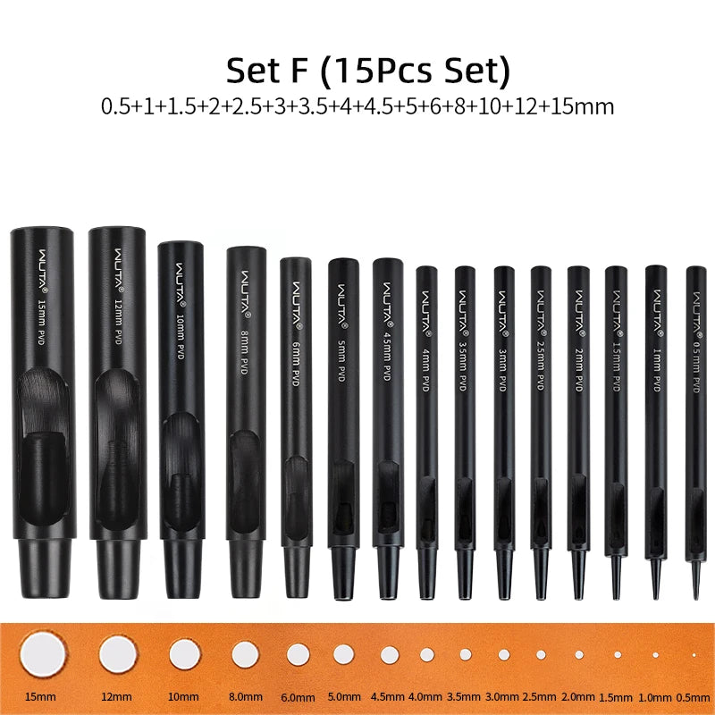 Leather Round Hole Punch Tool Set for DIY Crafting