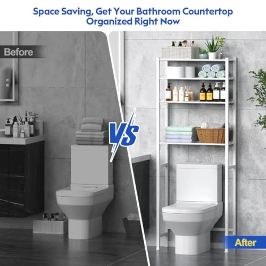 Over The Toilet Storage Rack, Freestanding Bathroom Organizer Shelves