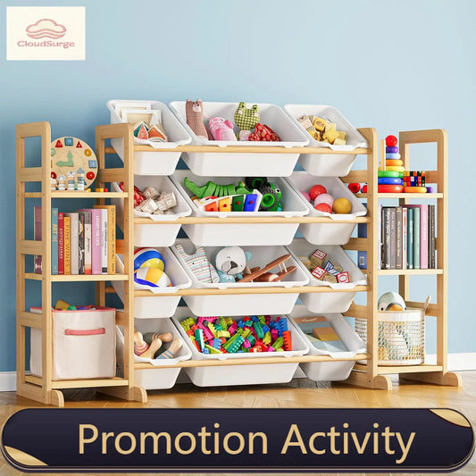 Toy Storage Organizer With 6 Shelves And 12 Bins Playroom
