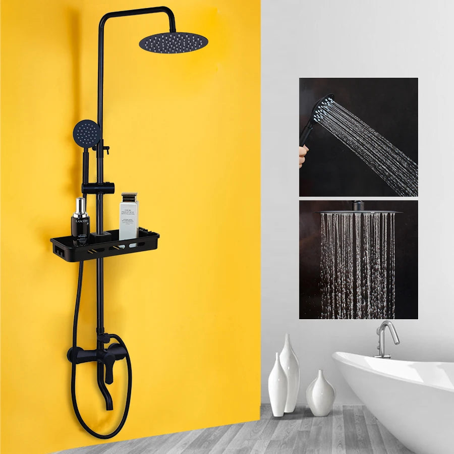 Sinlaku Bathroom Rainfall Shower Mixer Faucet System