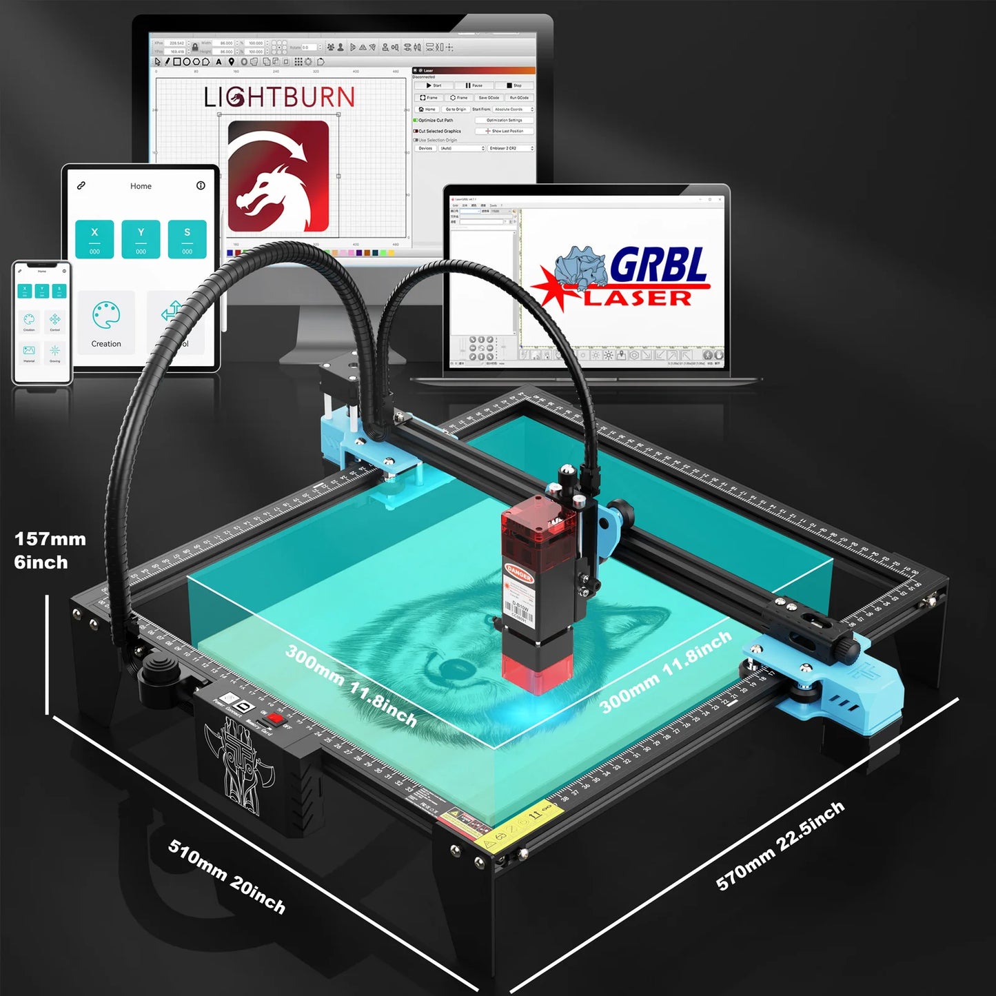 Two Trees TTS-10 Pro 80W Laser Engraver for DIY Projects
