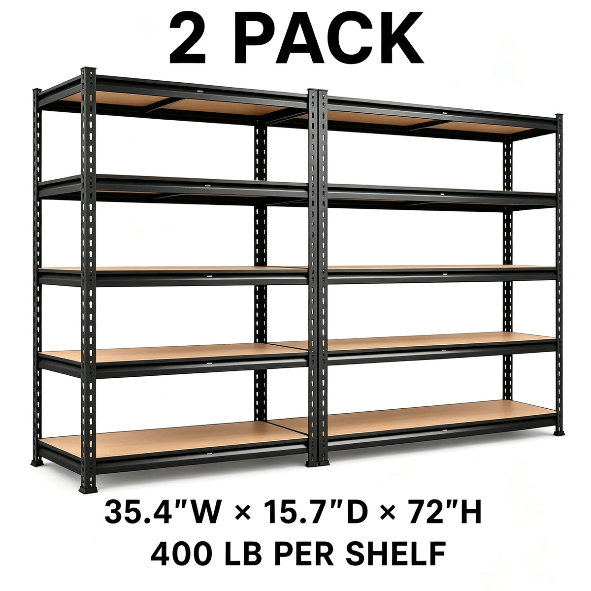 Heavy Duty Metal Adjustable Storage Shelving Rack With MDF Boards