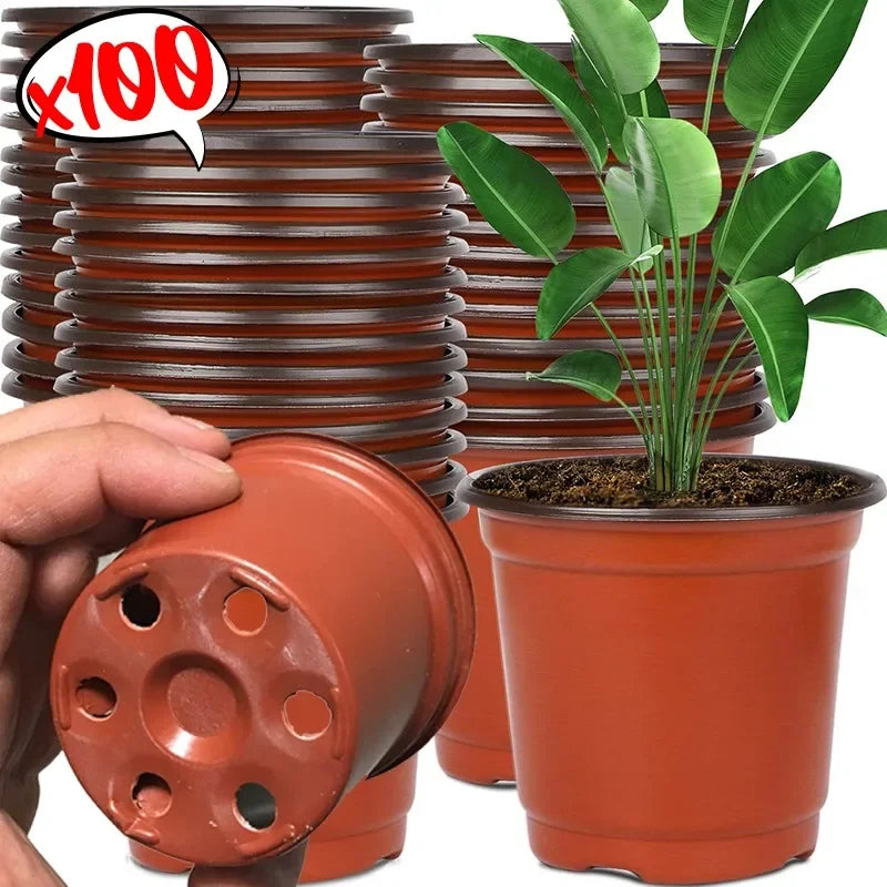 Plastic Nursery Pots Seedling Cups For Home Garden Plants