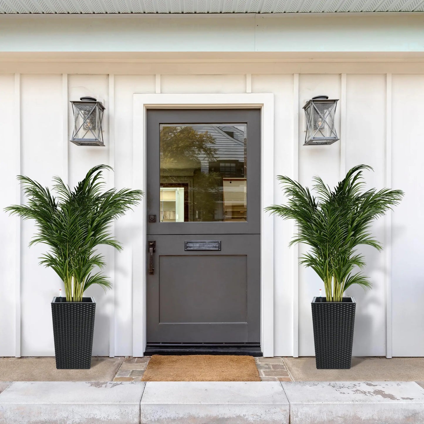HiMISS Self Watering Tall Planters With Water Level Monitor