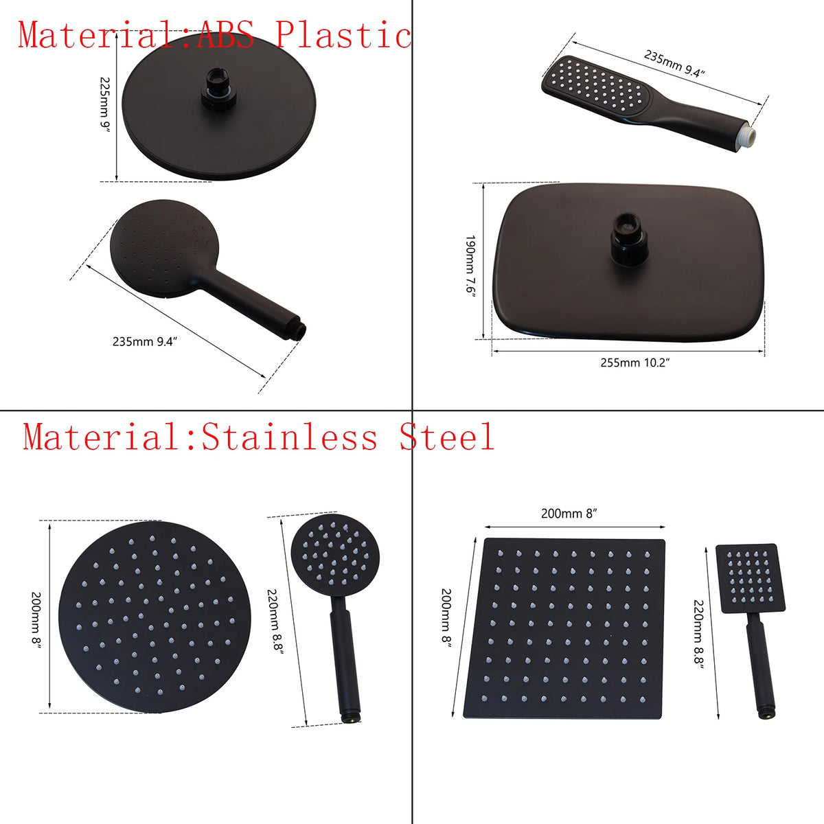 Sinlaku Bathroom Rainfall Shower Mixer Faucet System
