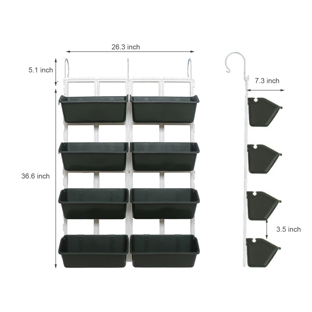 Four-Tier Wall-Mounted Elevated Garden Planter
