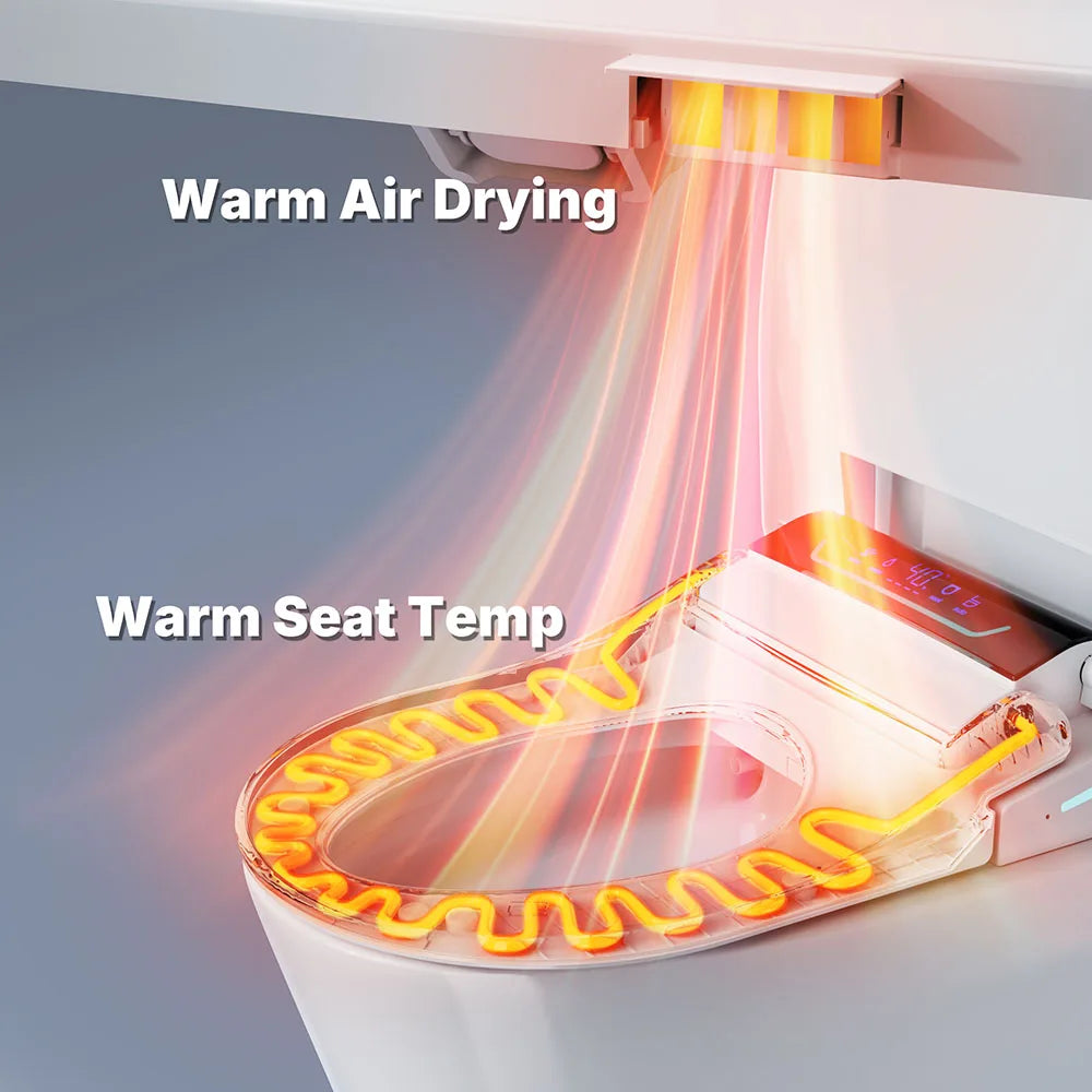 SANYIPACE Heated Bidet Toilet Seat With Warm Water Wash