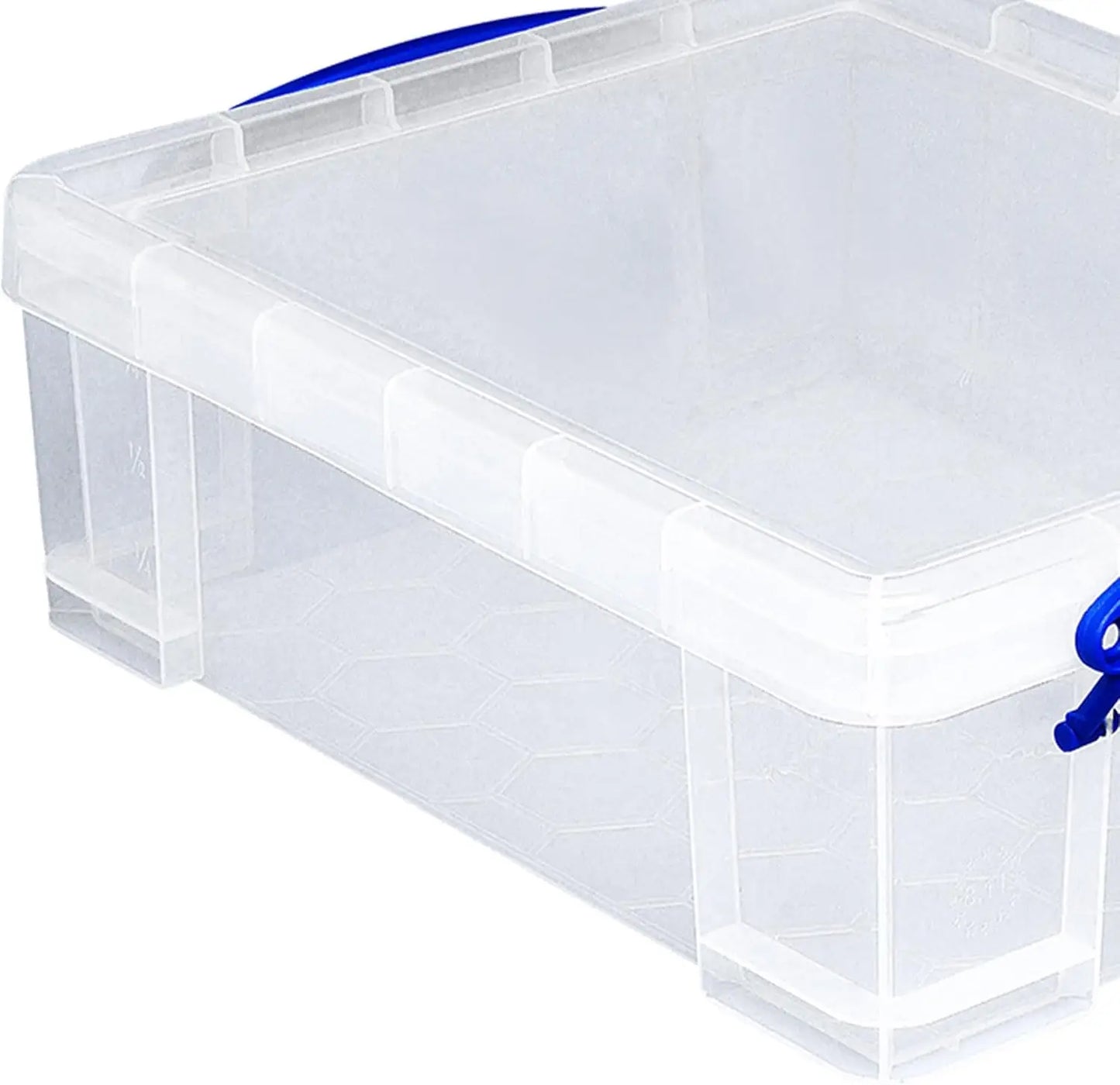 XMSJ Clear Plastic Storage Bins Stackable Organization Totes 2 Pack