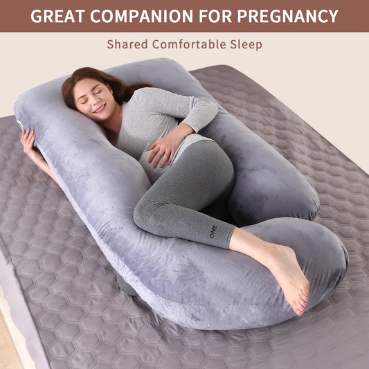 G Shaped Pregnancy Pillow With Removable Cover For Body Support
