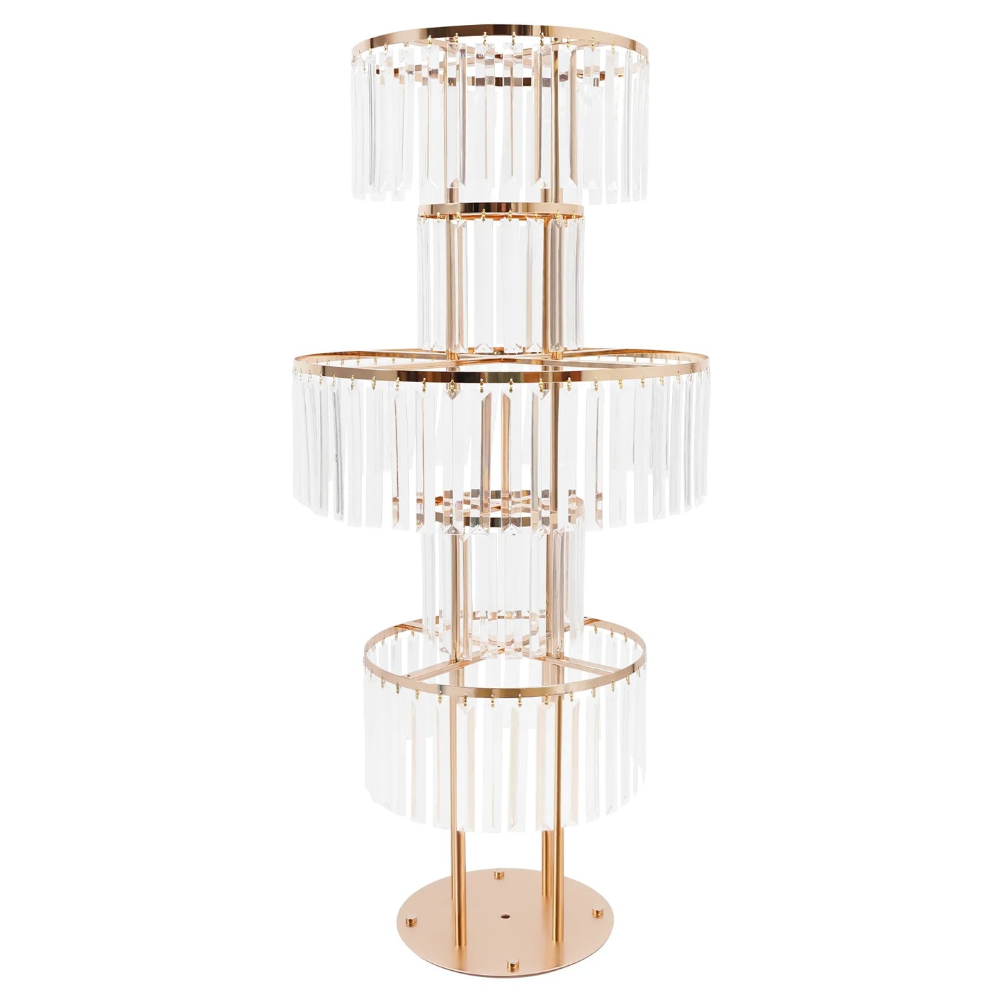 5-Tier Wedding Flower Stand Centerpiece, Acrylic Hanging Display