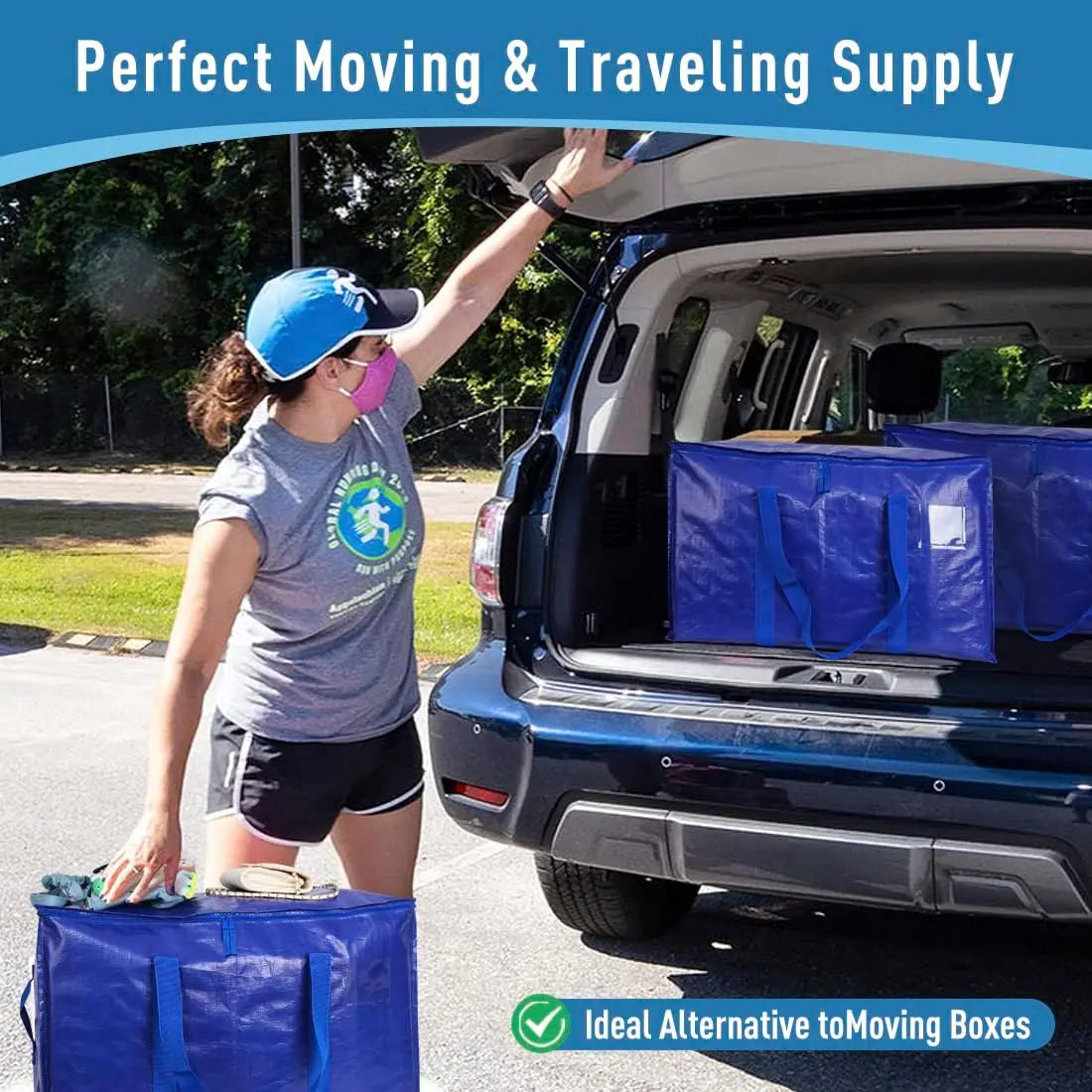 NONECN Extra Large Moving Bags Heavy Duty With Zippers