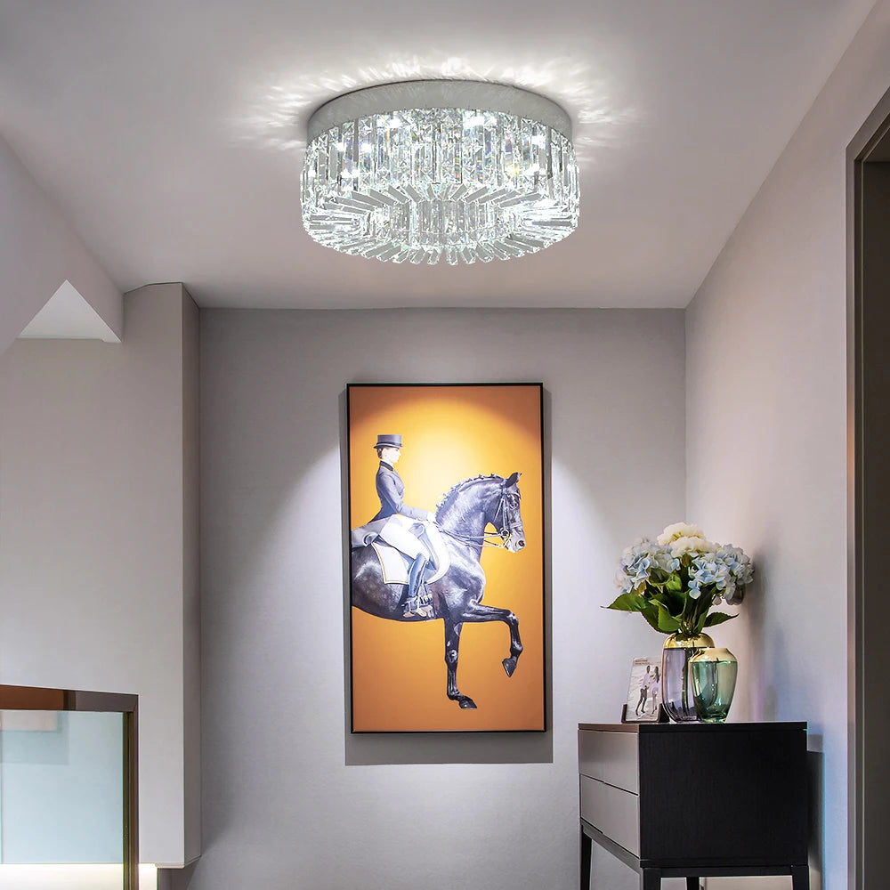 VETRULUS Crystal Ceiling Lamp for Living Room Modern Chandelier