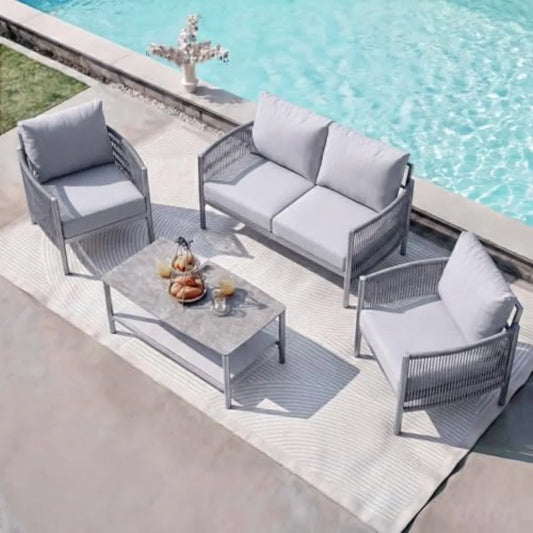 Aluminum Patio Furniture Set for Backyard and Garden