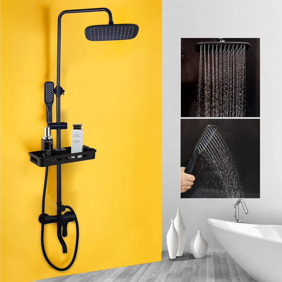Sinlaku Bathroom Rainfall Shower Mixer Faucet System