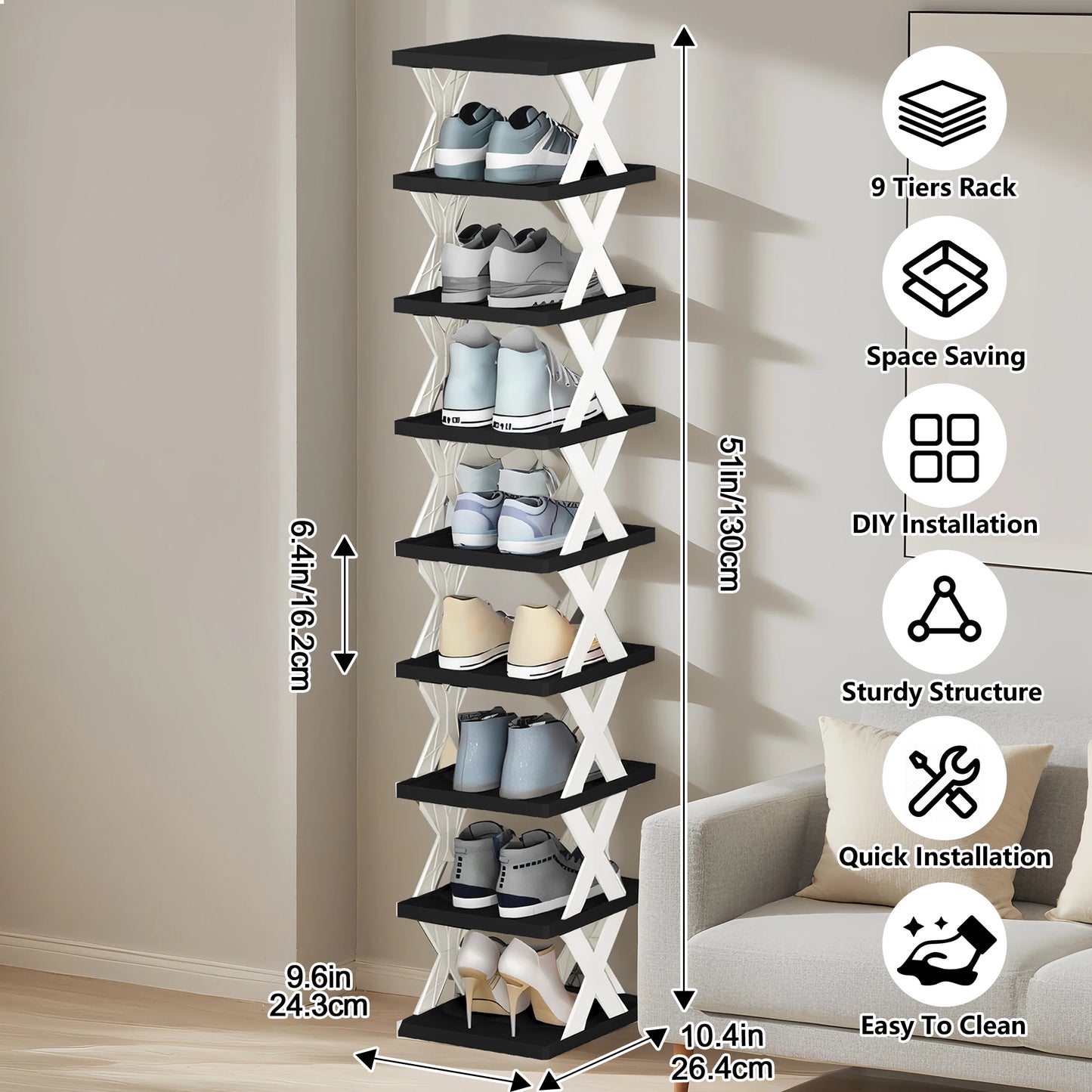 Detachable Shoe Rack Storage Organizer Multi Layer Shelf Cabinet