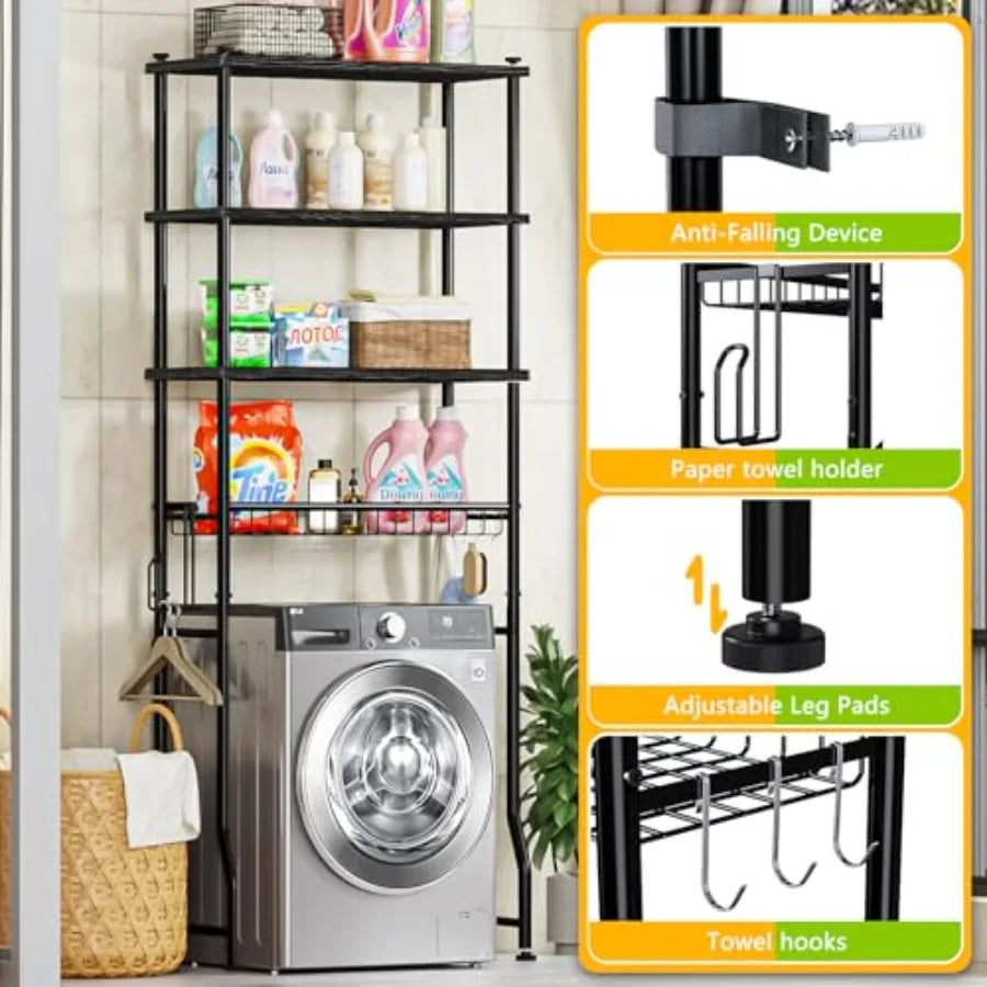 Over The Toilet Storage Rack 4 Tier Bathroom Organizer Freestanding