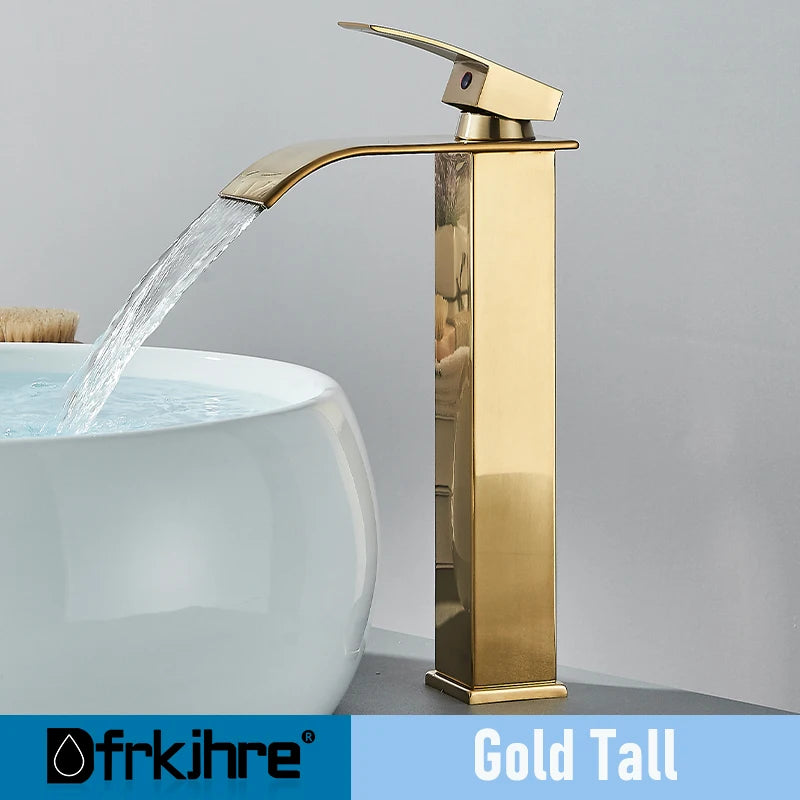 Dfrkjhre Copper Core Waterfall Basin Faucet Bathroom And Kitchen