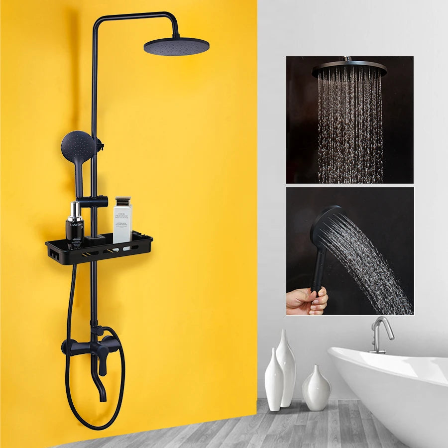 Sinlaku Bathroom Rainfall Shower Mixer Faucet System