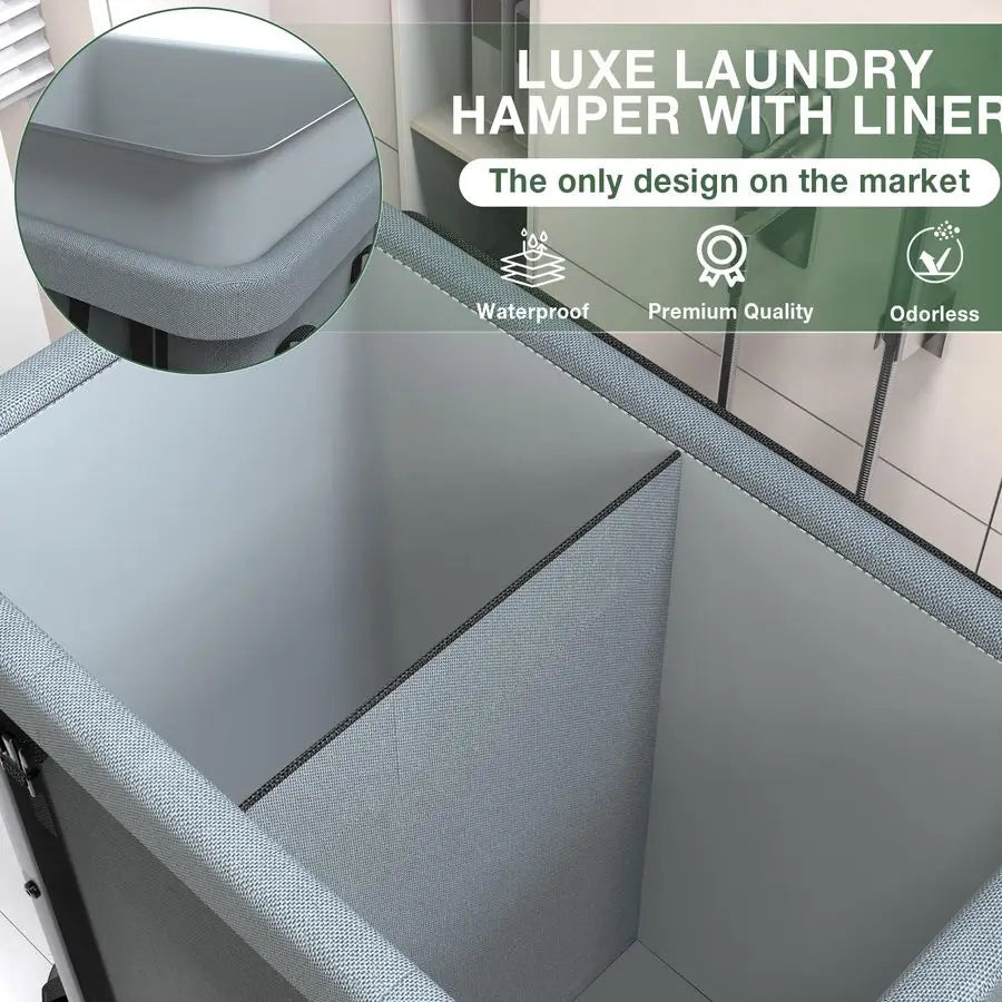 Gal190L High Grade Large Laundry Basket With Wheels