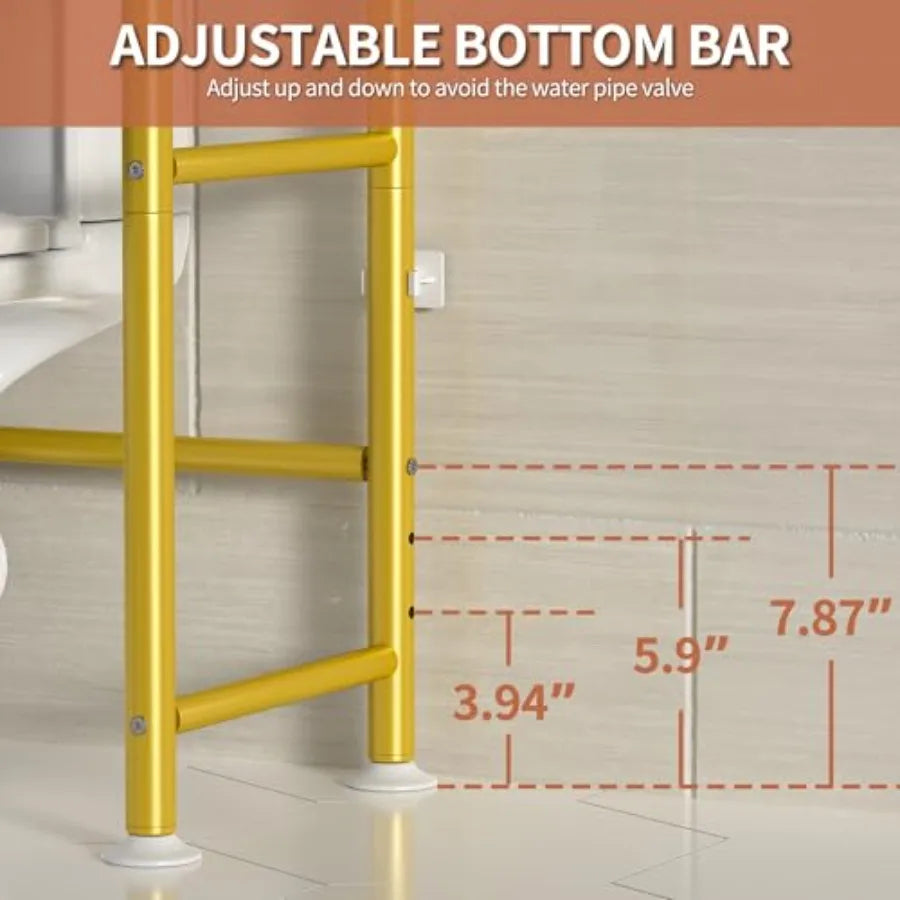 Three-Tier Over-The-Toilet Storage Shelf Freestanding Bathroom Organizer