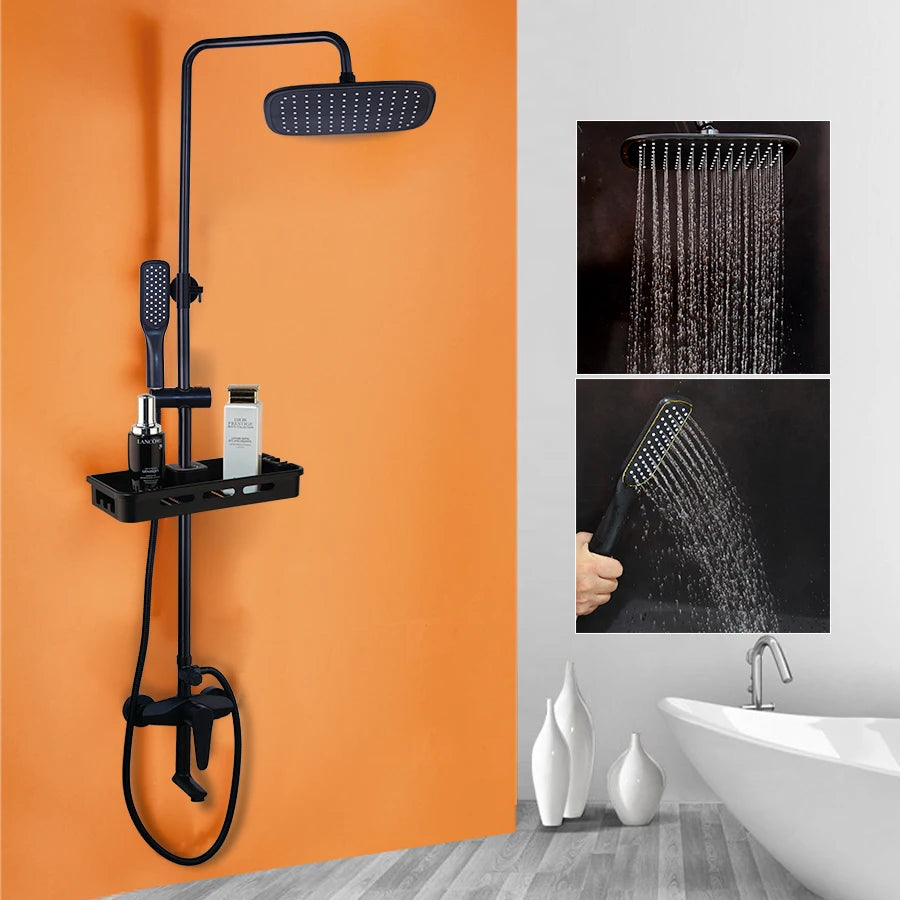 Sinlaku Bathroom Rainfall Shower Mixer Faucet System