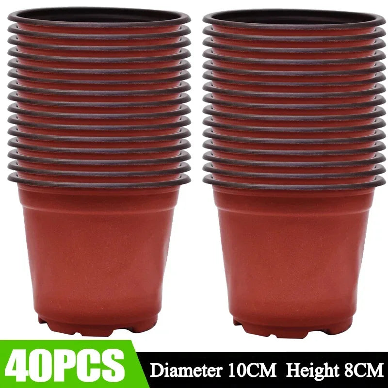 Plastic Nursery Pots Seedling Cups For Home Garden Plants