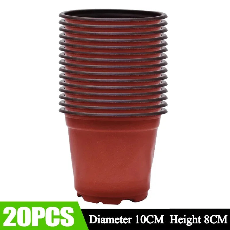 Plastic Nursery Pots Seedling Cups For Home Garden Plants