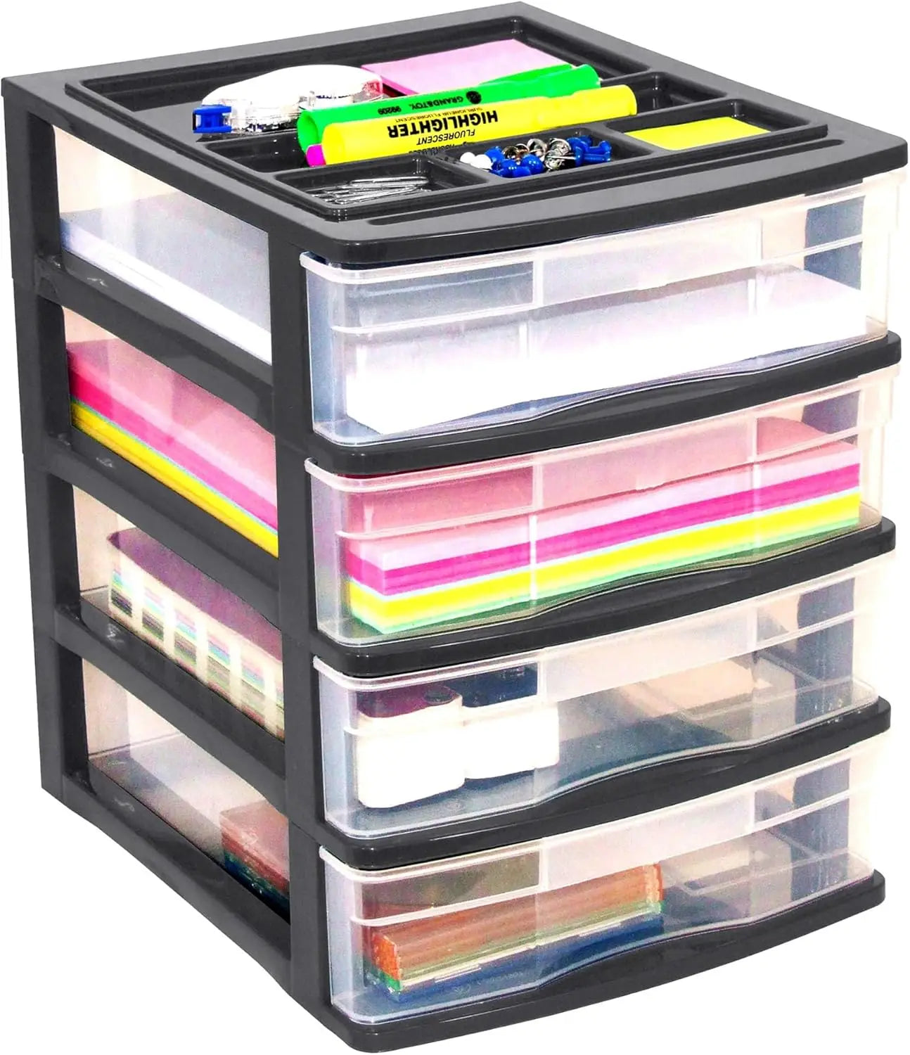 XMSJ 4 Drawer Desk Organizer Set Craft Office Supplies