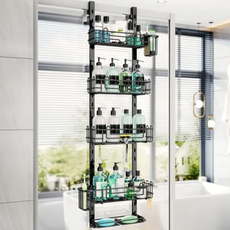 Hanging Shower Caddy Organizer With 22 Hooks And Toothbrush Holders