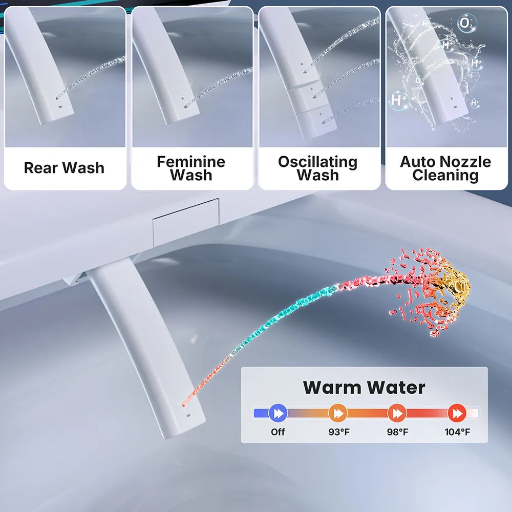 SANYIPACE Heated Bidet Toilet Seat With Warm Water Wash