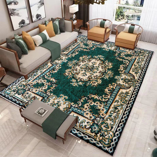 European Retro Living Room Carpet Non Slip Washable Mat